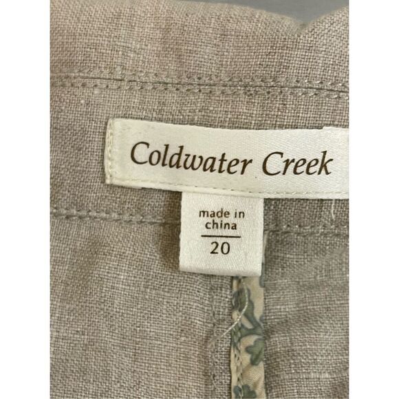 Coldwater Creek women’s linen jacket tan size 20 - Picture 6 of 6